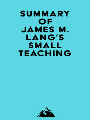 cover image of Summary of James M. Lang's Small Teaching